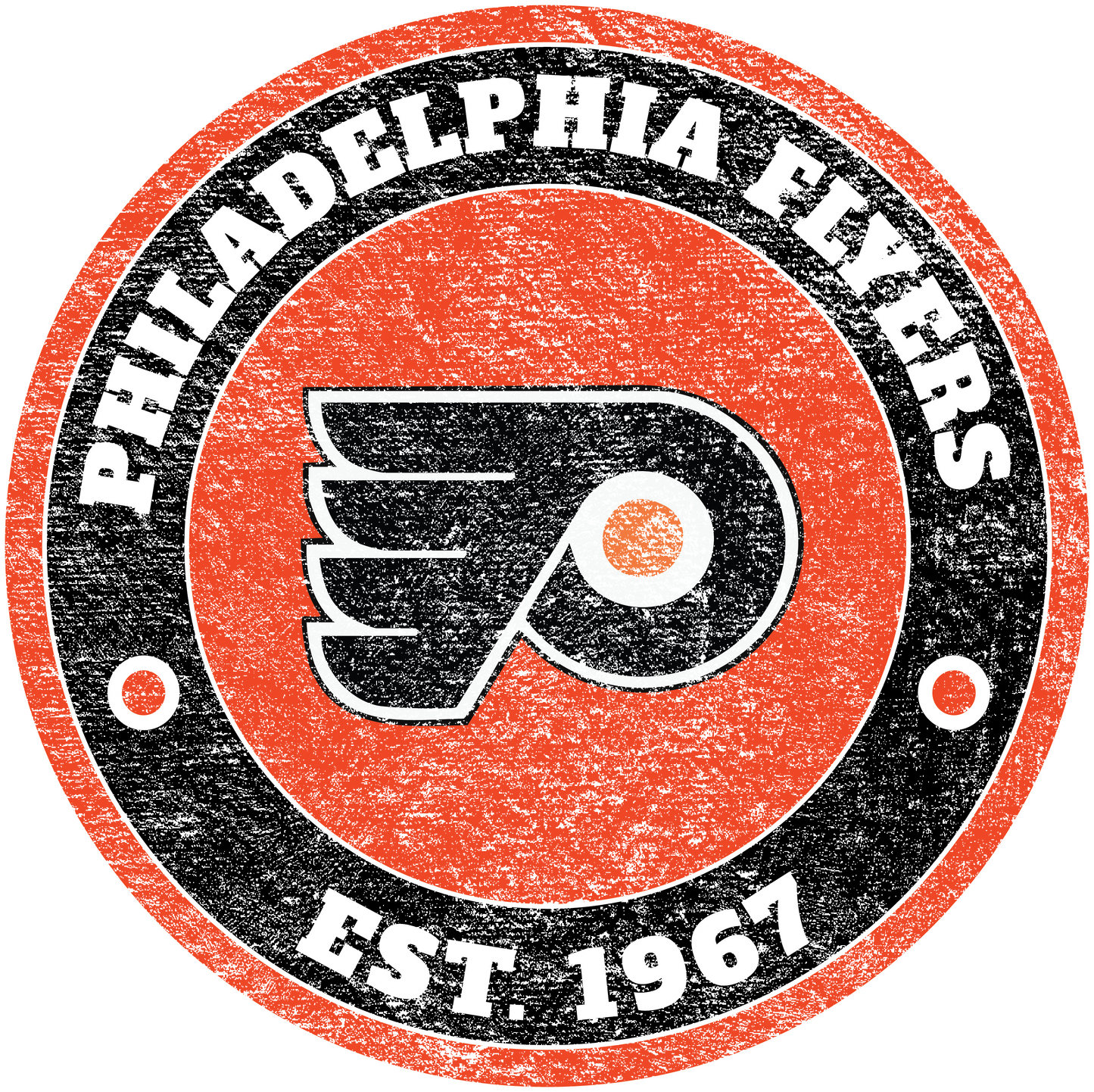 FLYER EST TEE SINGLE EDITION ORANGE AND BLACK