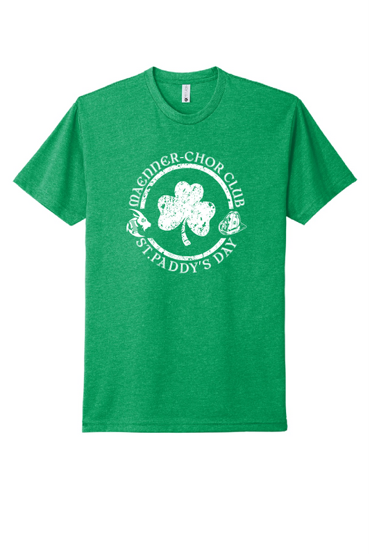 MAENNER CHOR WHITE LOGO IRISH LUCKY TEE